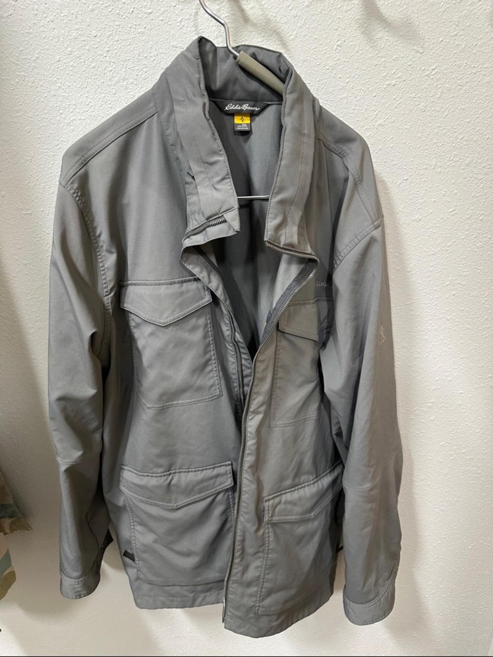 Eddie Bauer Men's 2xl Light Gray Military style Field Jacket